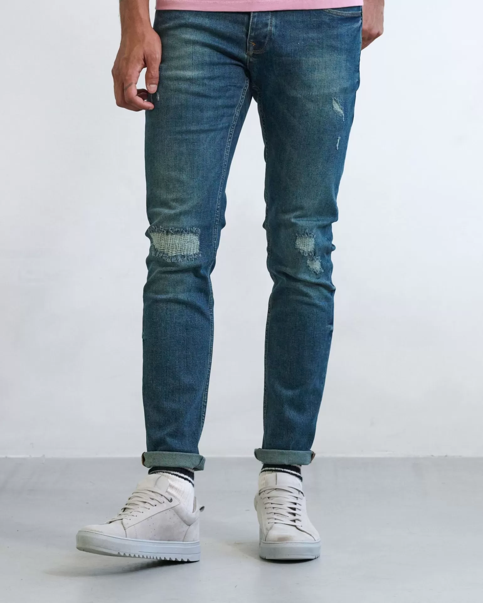 Joah Heavy Washed Scraped Jeans>J.C. RAGS Hot